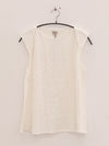 BASERANGE 25 Spring/Summer French Cotton and Linen Round Neck Vest Top BAS-TOLIU-LC-SU25-UNDYED